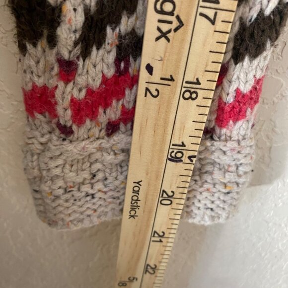 Maurices Wool Blend Long Chunky Cardigan Sweater Womens L Brown Southwest - Picture 10 of 11